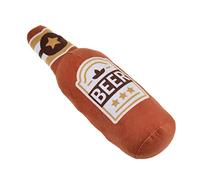 SkyPOOU Squeak Dog Toy Soft Plush- Chew Beer-Bottle Shape Squeeze With Squeaker For & Small Tug-of-war Toy