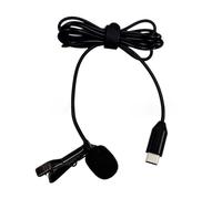SkyPOOU Type C Cable Lapel Mic Black Lavalier Microphone for Action 3/4 Action Camera High Sensitivity Wide Frequency