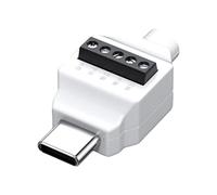 SkyPOOU USB C Male To 5Pin/4pin Crimp Terminal Adapter For Wiring &Device Restoration USB Quick Connecting Solderless Plugs Type Quick Connecting Adapter