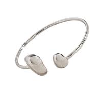 SkyPOOU Wide Bangles Geometric Vintage Fashion Wrist Jewelry Stainless Steel Texture Suitable for Daily and Party Wear Elegant