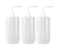 SKYPRO 1000ml Plastic Safety Wash Bottle, Lab Squeeze Bottle with Narrow Mouth and Scale Labels, Squirt Bottle For Plant Flower Succulent Watering - 3 Packs