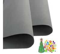 SKYPRO 2 Pcs Gray Eva Foam Sheets Cosplay EVA Foam 1mm Thick 50x50cm EVA Foam Papers for Arts Crafts DIY Project