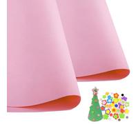 SKYPRO 2 Pcs Light Pinkish Eva Foam Sheets Cosplay EVA Foam 1mm Thick 50x50cm EVA Foam Papers for Arts Crafts DIY Project