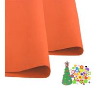 SKYPRO 2 Pcs Orange Red Eva Foam Sheets Cosplay EVA Foam 1mm Thick 50x50cm EVA Foam Papers for Arts Crafts DIY Project