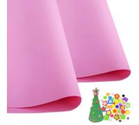SKYPRO 2 Pcs Pink Eva Foam Sheets Cosplay EVA Foam 1mm Thick 50x90cm EVA Foam Papers for Arts Crafts DIY Project