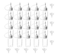 SKYPRO 20 Pcs Needle Tip Glue Bottle Applicator DIY Quilling Tool Precision Tip Glue Plastic Liquid Dropper Bottles(20 ml)
