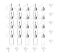 SKYPRO 20 Pcs Needle Tip Glue Bottle Applicator DIY Quilling Tool Precision Tip Glue Plastic Liquid Dropper Bottles(15 ml)