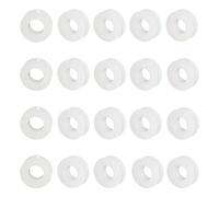 SKYPRO 20pcs Empty Plastic Wire Spools, 55x20mm White Ribbon Spool Weaving Bobbins Craft Spools for Embroidery Thread, Chains, Electrical Wire and Sewing