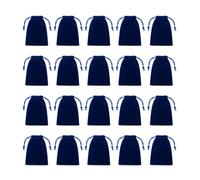 SKYPRO 20Pcs Navy Blue 7x9cm Velvet Drawstring Pouches Gift Bags Set | Ideal for jewelry storage, gift wrapping, travel organization, and party favors