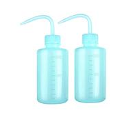 SKYPRO 250ml Plastic Safety Wash Bottle, Blue Lab Squeeze Bottle with Narrow Mouth and Scale Labels, Squirt Bottle For Plant Flower Succulent Watering - 2 Packs