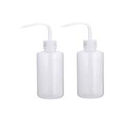 SKYPRO 250ml Plastic Safety Wash Bottle, Transparent White Lab Squeeze Bottle with Narrow Mouth and Scale Labels, Squirt Bottle For Plant Flower Succulent Watering - 2 Packs