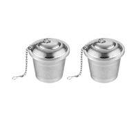 SKYPRO 2Pcs 9.8cm Chain Tea Infuser Stainless Steel Mesh Ball Filter | 304 material for loose leaf tea, hot pot brine, soup seasoning, herbal spice, stew, reusable and rust resistant
