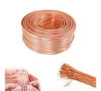 SKYPRO 32.8Ft Pure Copper Braid Knitted Mesh Anti-interference Width 8mm Flexible Cable Desoldering Wick Solder Braid Copper Wick Wire Repair Tool
