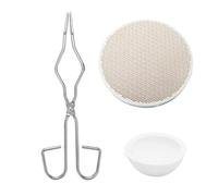 SKYPRO 3Pcs Welding Melting Casting Kit, Soldering Honeycomb Panel Jewelry Making Tools Crucible Tong Alumina Crucible for Metal,gold-silver and Copper Ingot Torch Melting Kit Tool