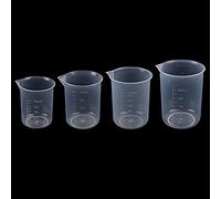 SKYPRO 50/100/150/250ml Resin Mixing Cups, Liquid Measuring Cups, Plastic Beaker, Graduation Epoxy Resin Cups for Resin Epoxy Paint Food, Lab Use - 4 Pcs