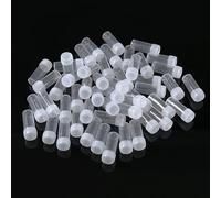 SKYPRO 5ml Plastic Sample Bottles Test Tubes Small Bottle Vial Storage Container, Mini Clear Storage Case with Lid - 50pcs