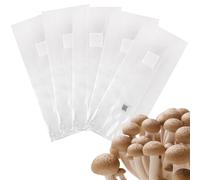 SKYPRO 5Pcs Mushroom Grow Bags, Autoclave Spawn Bags, Sterilized Grain Spawn Bag w/Self-Healing Injection Port for Your Grain Mushroom - 250x600mm (expand 390x600mm)