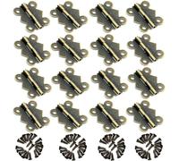 SKYPRO Antique Bronze Butterfly Hinges, 20x17mm, 20pcs with 80 Screws, Iron, Vintage Style, Flush Mount, Suitable for Jewelry Box, Cabinet, Drawer