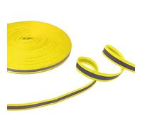 SKYPRO High Visibility Reflective Tape Strip Silver Sew on Safety Fabric Webbing Trim Strip Deco Safety Tape - Yellow 10mm x 25meters