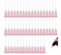 SKYPRO Versatile Plastic Dispensing Needles Heat-Resistant Blunt Tip - Pack of 50, Luer Lock 20G 1 Inch - Great for DIY Artwork, Oiler Bottles, and Craft Projects