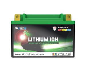 Skyrich HJTX9-FP 12V 3Ah LiFePO4 Motorcycle Lithium Battery,Replace YTX9-BS YTR9-BS,180CCA, Maintenance-Free, Lightweight Scooter Battery