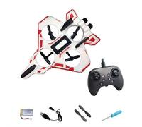 Skyriders RC Jet, Foam Remote Control Fighter Jet Airplane with 360° Flips & LED Lights,2.4GHz Easy-Fly RC Stunt Fighter J-et Toy for Kids,Christmas Planes Toy Gifts for Kids Beginners