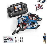Skyriders Rc Jet,RC Fighter Jet Plane with Camera and Screen for Adults & Kids,Rc Stunt Fighter J-et Toy with 360° Flips & LED Lights,Altitude Hold,Christmas Remote Control Helicopter for Kids 8-12