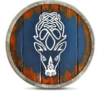 Skyrim Falkreath Hold Shield - Viking Fantasy Shield Replica - Elder Scrolls-Inspired Medieval Warrior Shield for Cosplay, LARP & Collectors Multicolor