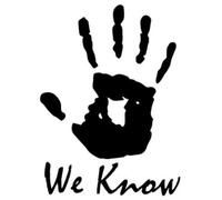 Skyrim We Know Dark Brotherhood Leggendario FAI DA TE Divertente 3D Adesivi E Decalcomanie Sticker On Car Styling10*12 Cm
