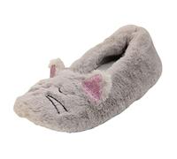 Skyrocket Girls Unicorn Animal Slippers - Fluffy Faux Fur Warm Kids Slippers with Comfy Memory Foam - Young Kids to Teen Girls Size 11-12 UK