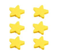 Skyscraper Cartoon Shape Soft Rubber Knobs for Kids Girls Boys Cabinet Handle pulls Drawer Knobs for Kids Room Cabinets Closets Toy Organizer Box Bookcase 6pcs/Set (Star, Yellow)