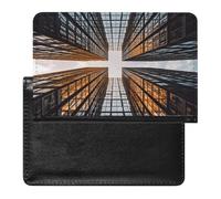 Skyscraper Looking Up at Sky Card Holder，Card Protector Sleeve，Passport Holder ，Lightweight And Portable，Card Sleeves, Applicable to Passports, Boarding Passes, And ID Cards; Unisex.