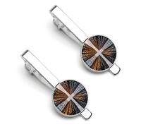 Skyscraper Looking Up at Sky Tie Clip Set Personalized Tie Clips for Men Business Fashion Designs,Tie Bar for Wedding Anniversary Business