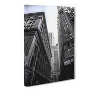 Skyscrapers New York City No.2 Modern Canvas Wall Art Print Ready to Hang, Framed Picture for Living Room Bedroom Home Office Décor, 24x16 Inch (60x40 cm)