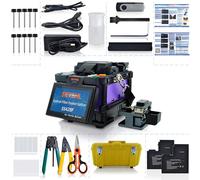 SKYSHL FTTH Core Alignment Optical Fiber Fusion Splicer (with 5pairs Electrodes,2PCS Battery, Fiber Cleaver Kit and Car Charger) Handheld Low Splice Loss Auto Focus Fiber Splicing (SS428F-522)