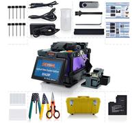 SKYSHL FTTH Core Alignment Optical Fiber Fusion Splicer (with 5pairs Electrodes,Fiber Cleaver Kit,Car Charger) Handheld Low Splice Loss Auto Focus Fiber Splicing Welding Machine (SS428F-512)