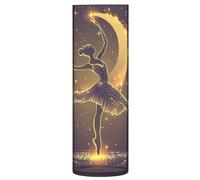 SKYSHU Ballet Girl Plastic Cylinder Flower Vase for Plants Bouquet, 1 Pack Unbreakable Tall Clear Vase for Wedding Centerpieces Home School Office Decor, 11.8 x 3.9 Inch