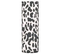 SKYSHU Cow Print Plastic Cylinder Flower Vase for Plants Bouquet, 1 Pack Unbreakable Tall Clear Vase for Wedding Centerpieces Home School Office Decor, 11.8 x 3.9 Inch