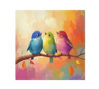 SKYSHU Cute Colorful Bird Cloth Napkins Set of 1, Reusable Washable Oversized Table Napkins for Family Wedding Dinner Party Home Decor, 20 Inch