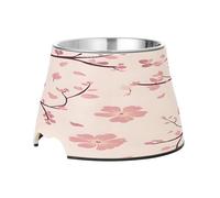 SKYSHU Cute Monkey Elevated Dog Bowls, Prevention of Vertebrae Disease Raised Dog & Cat Bowl Stand with Removable Stainless Steel Bowls, Non-Slip Spill-Proof Pet Food & Water Bowl Dish