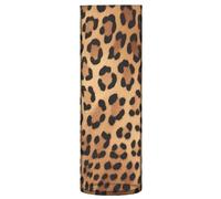 SKYSHU Leopard Print Plastic Cylinder Flower Vase for Plants Bouquet, 1 Pack Unbreakable Tall Clear Vase for Wedding Centerpieces Home School Office Decor, 11.8 x 3.9 Inch