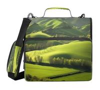 SKYSHU Nature Landscape 3-Ring Zipper Binder with Shoulder Strap & Handle - 1.5" Binder Organizer Water-Resistant Expandable File Folder with Multi Pocket for School & Office Supplies