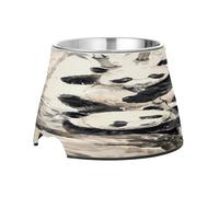 SKYSHU Panda Elevated Dog Bowls, Prevention of Vertebrae Disease Raised Dog & Cat Bowl Stand with Removable Stainless Steel Bowls, Non-Slip Spill-Proof Pet Food & Water Bowl Dish