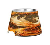 SKYSHU Phoenix Elevated Dog Bowls, Prevention of Vertebrae Disease Raised Dog & Cat Bowl Stand with Removable Stainless Steel Bowls, Non-Slip Spill-Proof Pet Food & Water Bowl Dish