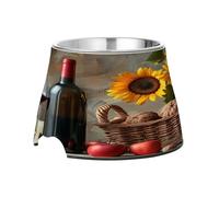 SKYSHU Wine Grape Elevated Dog Bowls, Prevention of Vertebrae Disease Raised Dog & Cat Bowl Stand with Removable Stainless Steel Bowls, Non-Slip Spill-Proof Pet Food & Water Bowl Dish