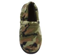 Skysole Boys Fleece Closed Back Slipper with Rugged Outsole Camo 5/6