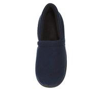 Skysole Fleece Slippers for Boys, Soft Kids Slippers with Closed Back, Navy, 4.5 Big Kid