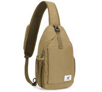 SKYSPER Sling Bag RFID Cross Body Bag Recycled Crossbody Backpack Travel Daypack(Camel)
