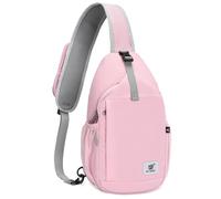 SKYSPER Sling Bag RFID Cross Body Bag Recycled Crossbody Backpack Travel Daypack(Lightpink)