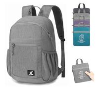 SKYSPER Small Anti Theft Hiking Backpack for Ladies Men, 20L RFID Packable Travel Daypack for Europe Trips Daily Commute, Lightweight Foldable Rucksack for Walking Daytrip Airport
